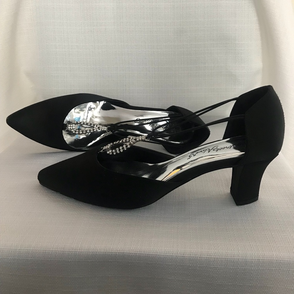 Black Satin Shoes (New - Never Worn)